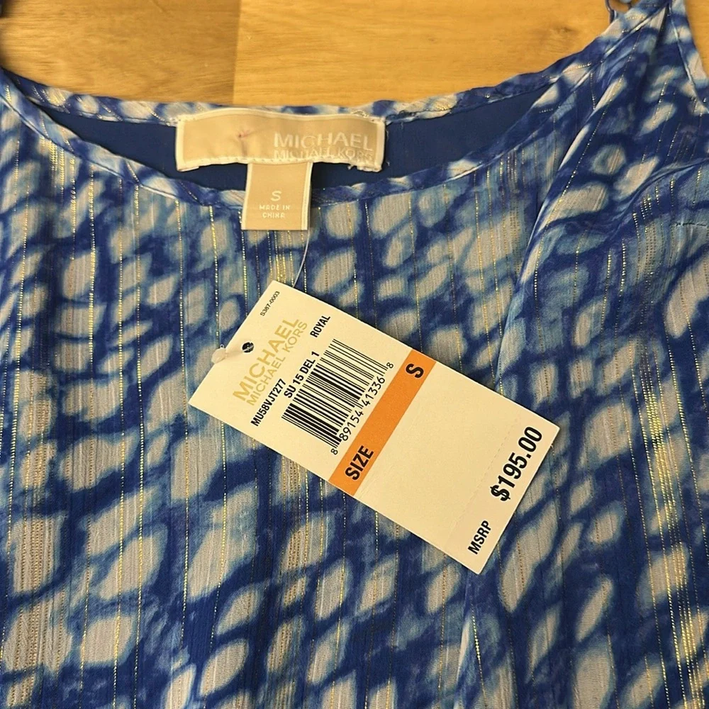 MICHAEL KORS SORRENTO tie dye handkerchief maxi dress